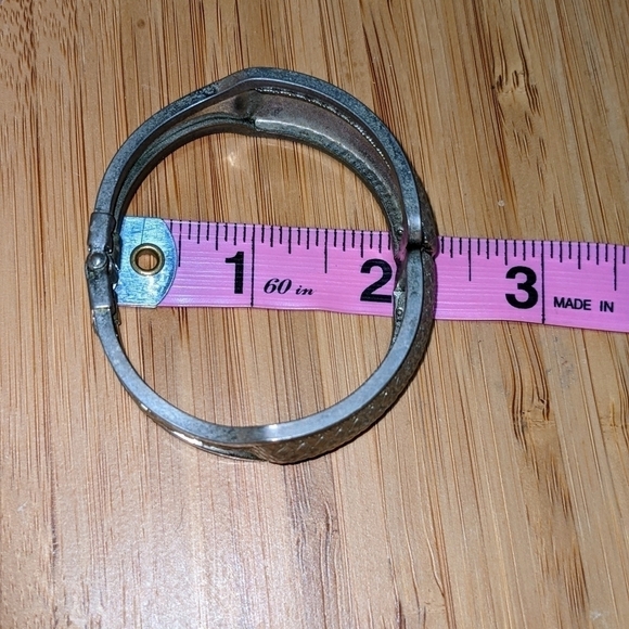 Silver Weave Hinged Bangle Bracelet - Picture 8 of 9